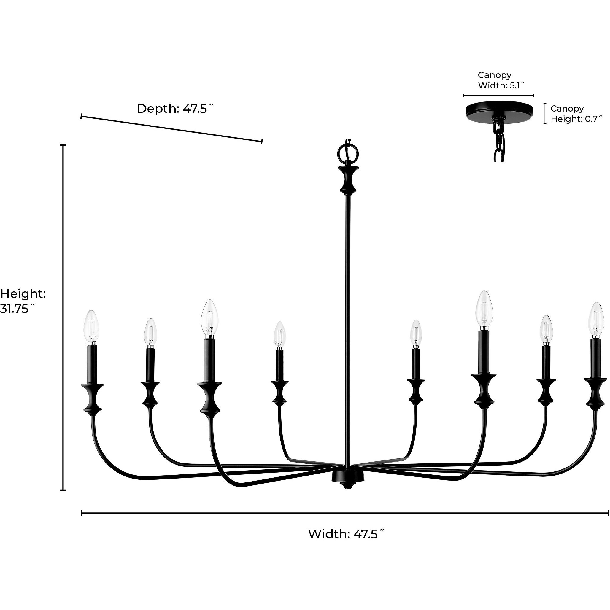 Savanne 8 Light 47.5 inch Vintage Brass Chandelier Ceiling Light